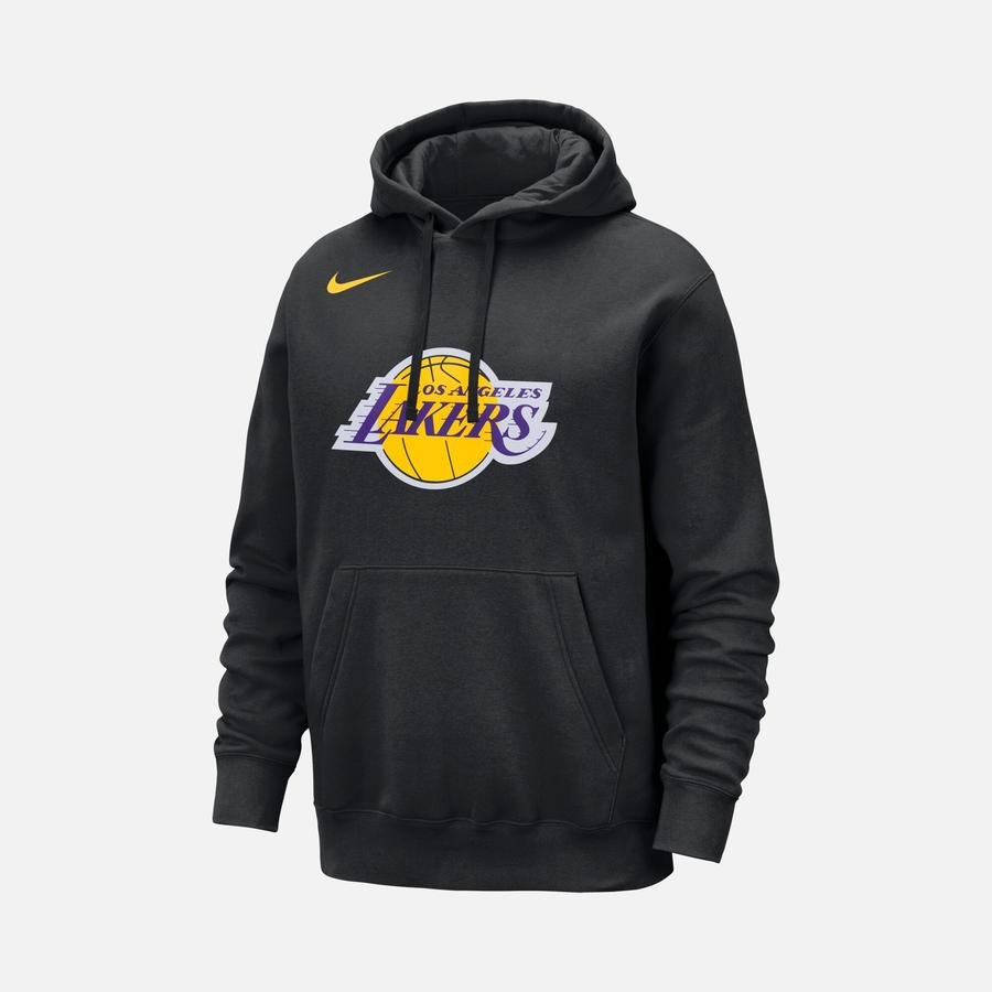  Nike Los Angeles Lakers Club NBA Pullover Hoodie Erkek Sweatshirt
