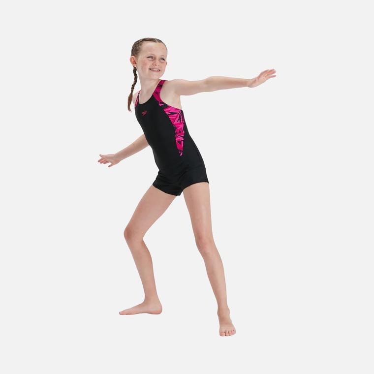 Speedo Hyperboom Splice Legsuit (Girls') Çocuk Yüzücü Mayo
