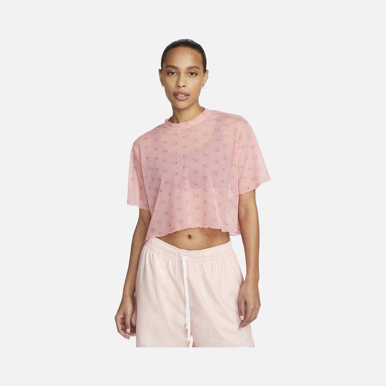 Nike Sportswear Air Printed Mesh Crop Short-Sleeve Kadın Tişört