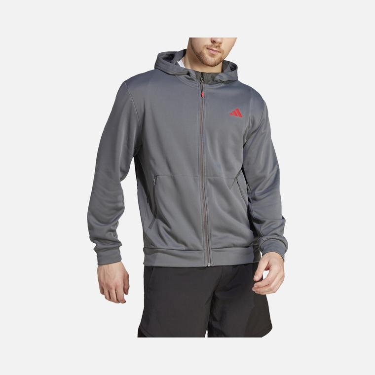 adidas Train Essentials Seasonal Training Full-Zip Hoodie Erkek Sweatshirt