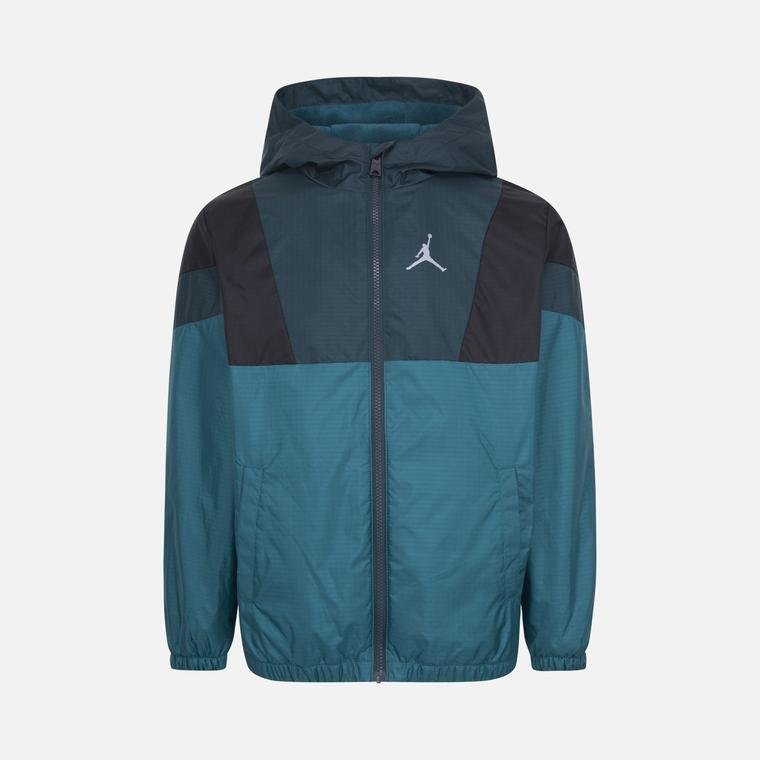 Nike Jordan Blocked Fleece Lined Windbreaker Full-Zip Hoodie Çocuk Ceket