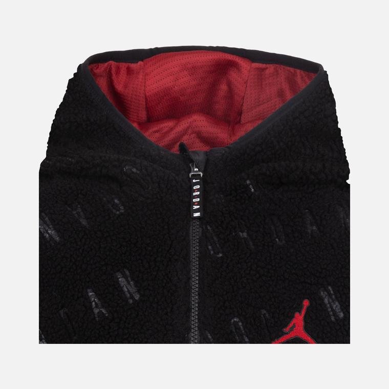 Nike Jordan Jacquard Sherpa Full-Zip Hoodie (Boys') Çocuk Mont