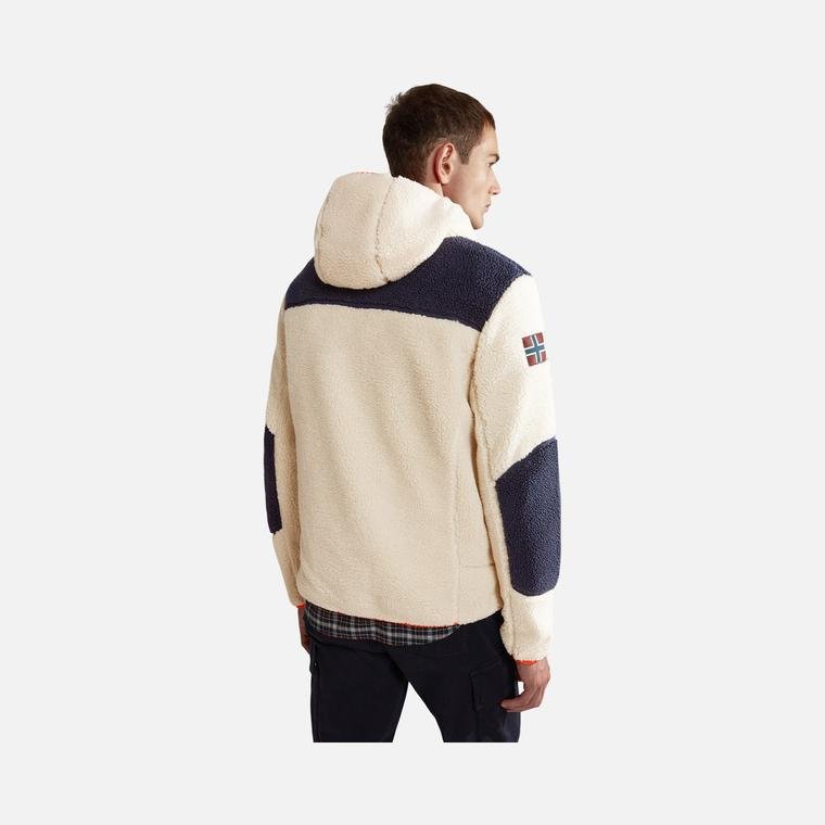 Napapijri Sportswear Yupik Fleece & Woven Block Full-Zip Hoodie Erkek Ceket