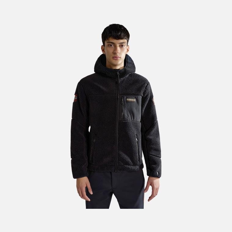 Napapijri Sportswear Yupik Fleece & Woven Block Full-Zip Hoodie Erkek Ceket