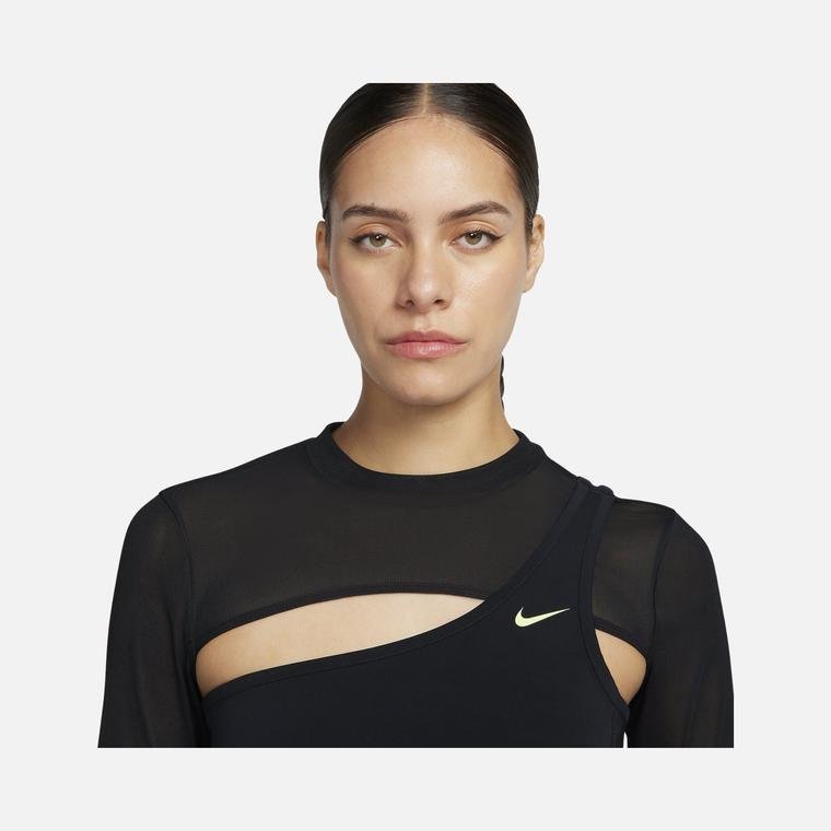 Nike Pro Cropped Novelty Training Long-Sleeve Kadın Tişört