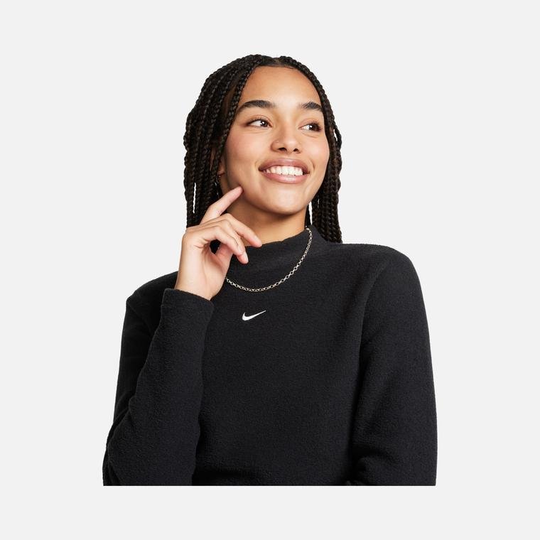 Nike Sportswear Phoenix Plush Fleece Slim Mock-Neck Kadın Sweatshirt