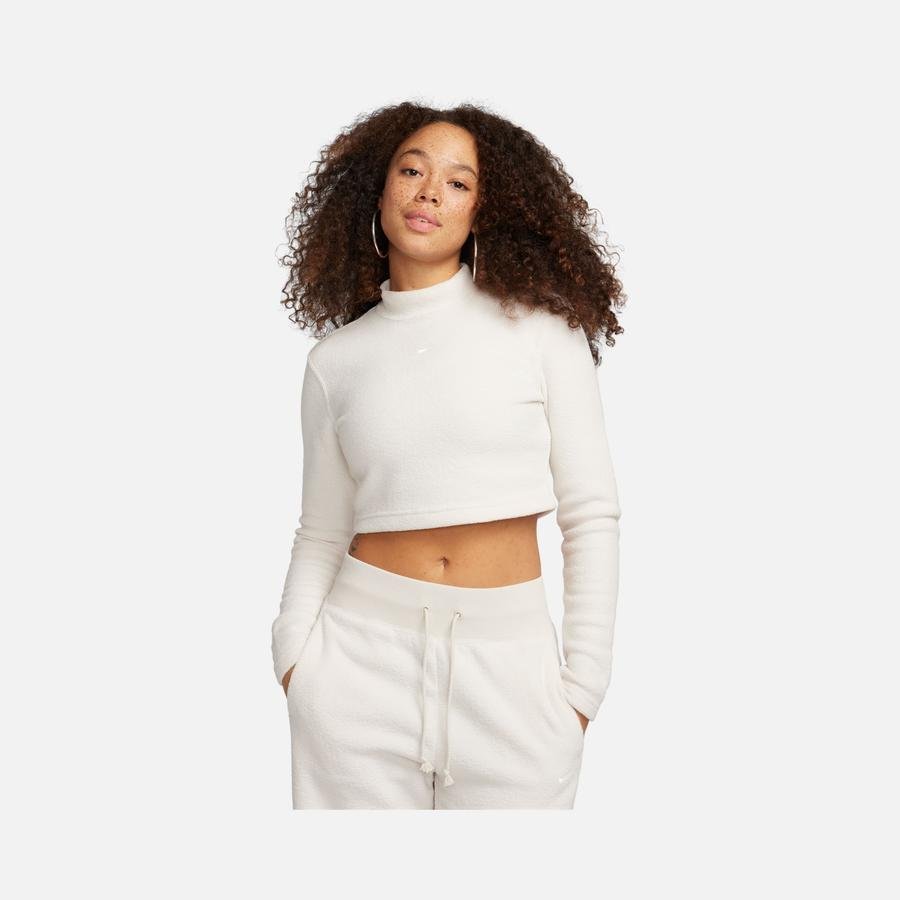  Nike Sportswear Phoenix Plush Fleece Slim Mock-Neck Kadın Sweatshirt