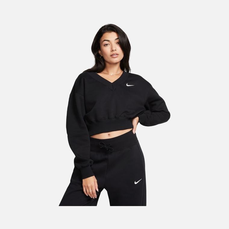 Женский свитшот Nike Sportswear Phoenix Fleece Cropped V-Neck