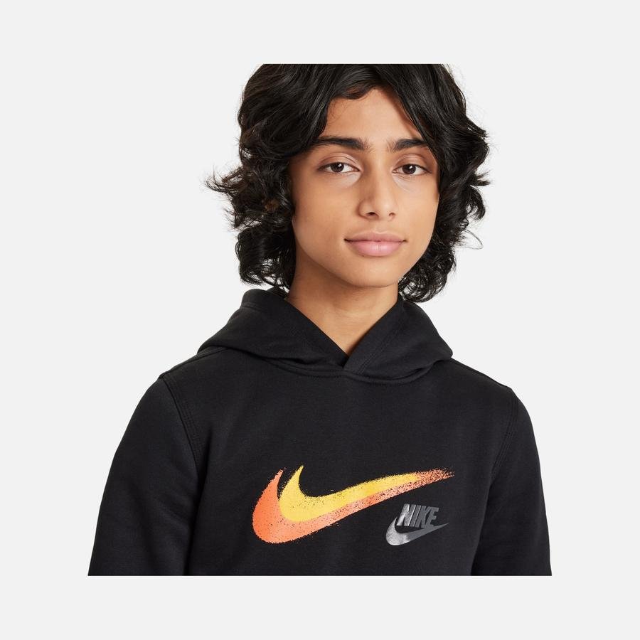  Nike Sportswear ''Multi Spray Paint Swoosh Logo'' Hoodie (Boys') Çocuk Sweatshirt