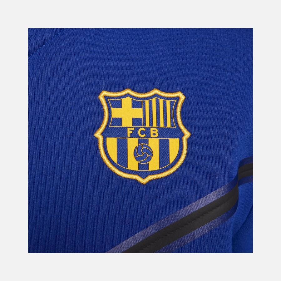  Nike FC Barcelona Tech Fleece Windrunner SS24 Full-Zip Hoodie Erkek Sweatshirt
