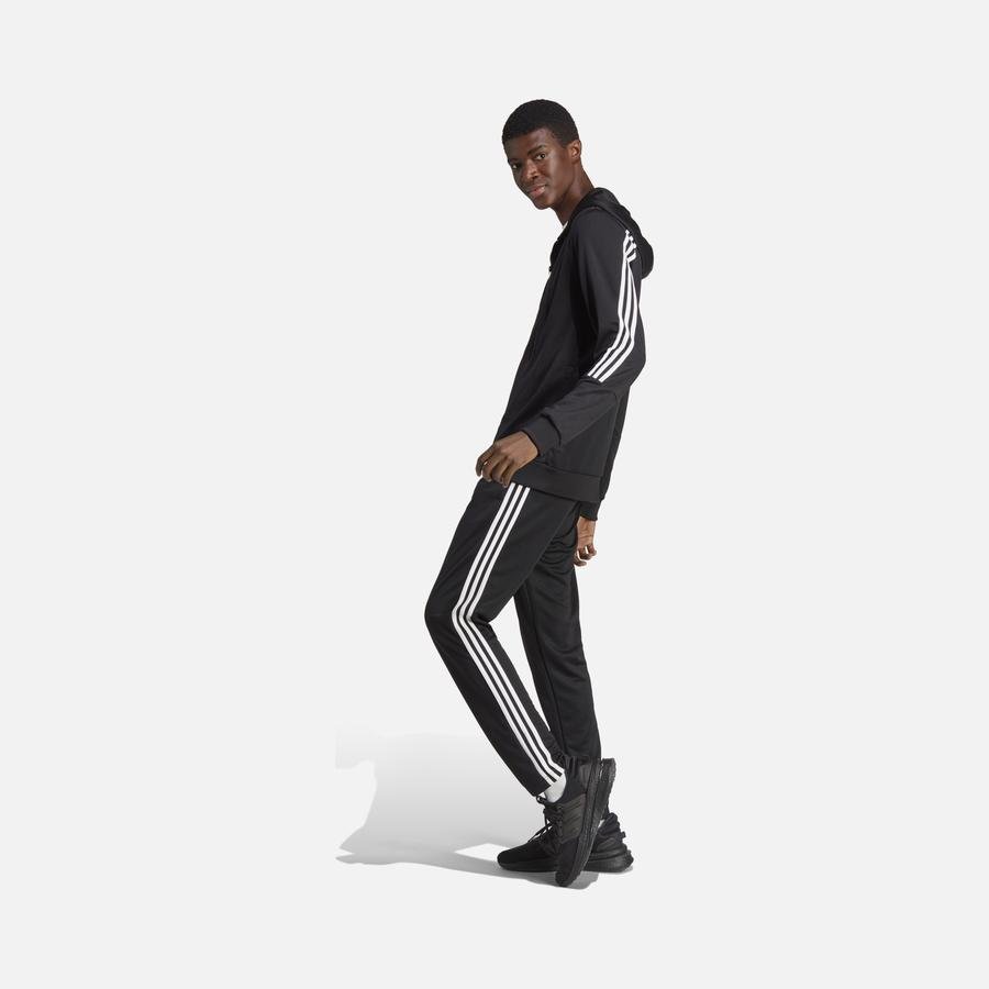  adidas Sportswear Logo Tricot 3-Stripes Full-Zip Hoodie Erkek Eşofman Takımı
