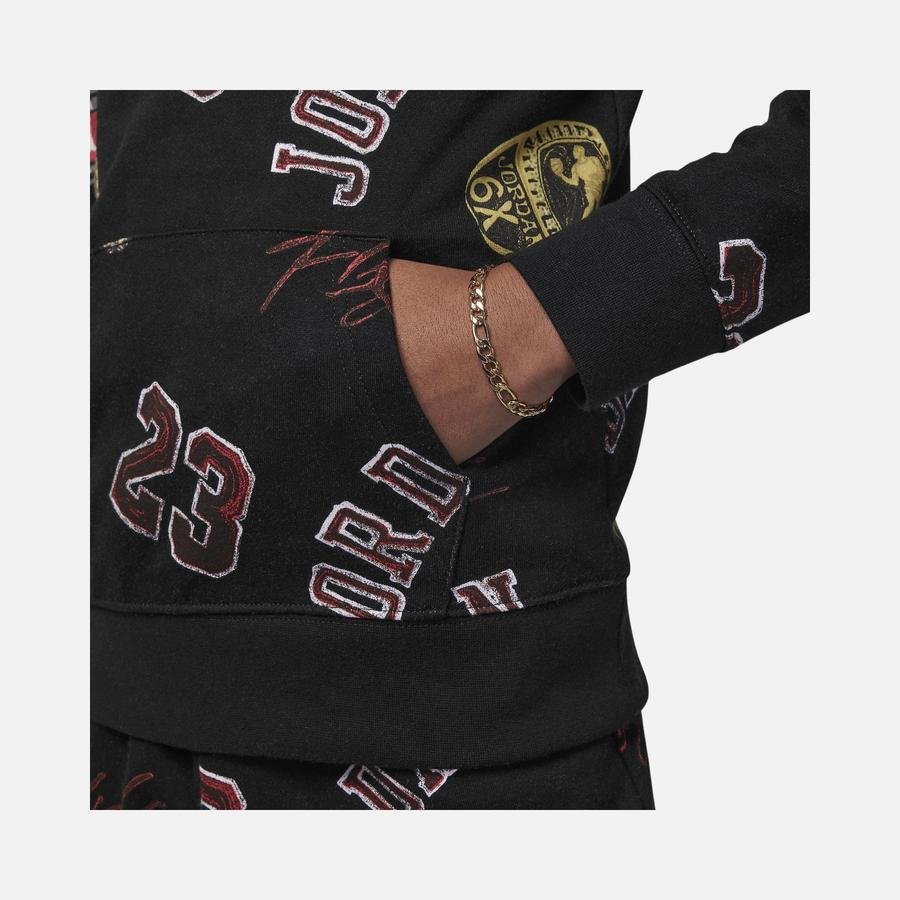  Nike Jordan Essentials Frenh Terry All-Over Printed Pullover Hoodie (Boys') Çocuk Sweatshirt