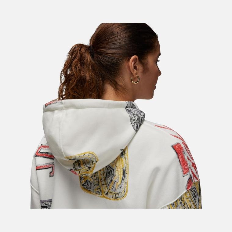 Nike Jordan Brooklyn All-Over Print Fleece Hoodie Kadın Sweatshirt
