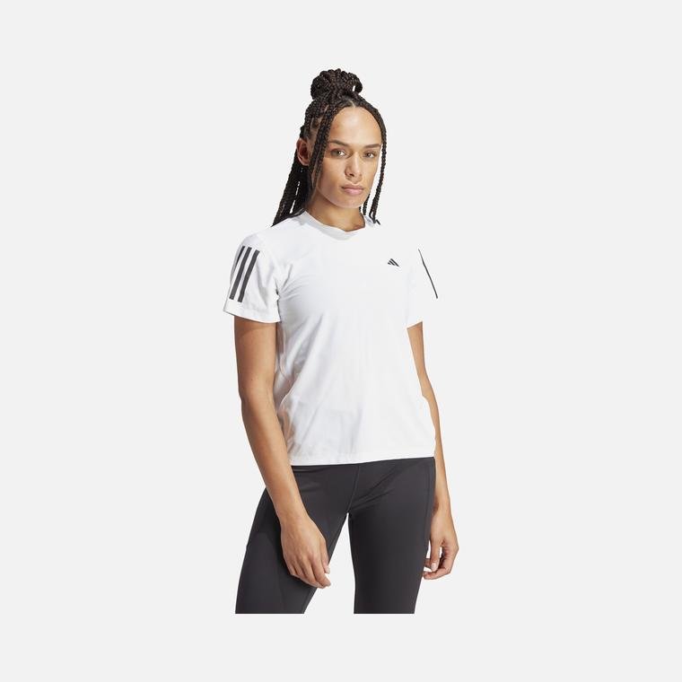 adidas Run Own The 3-Stripes Running Short-Sleeve Kadın Tişört