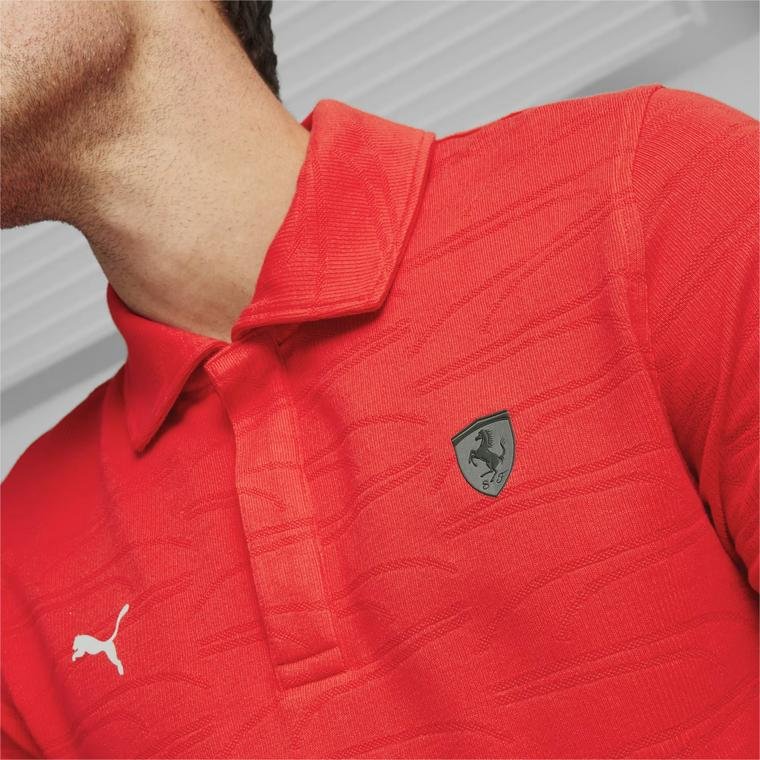 Puma Sportswear Ferrari Style Jacquard Polo Short-Seeve Erkek Tişört