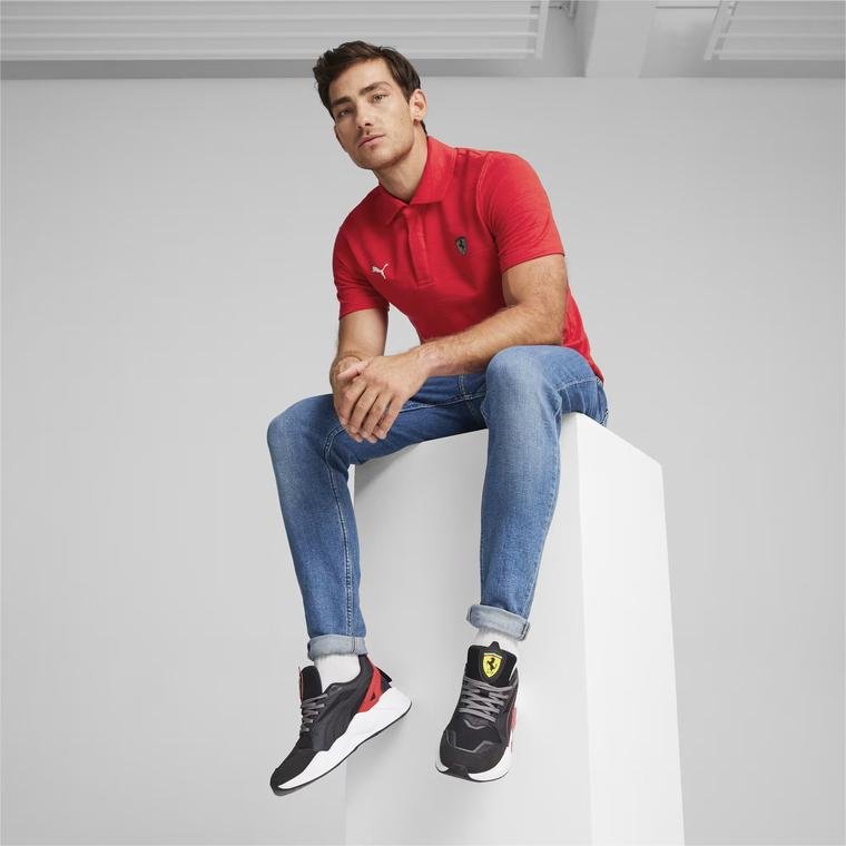 Puma Sportswear Ferrari Style Jacquard Polo Short-Seeve Erkek Tişört