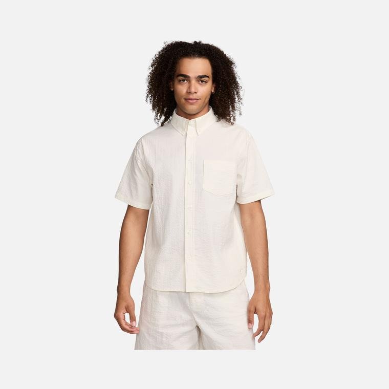Мужская футболка Nike Life Seersucker Fabric Button-Down Short-Sleeve Gömlek