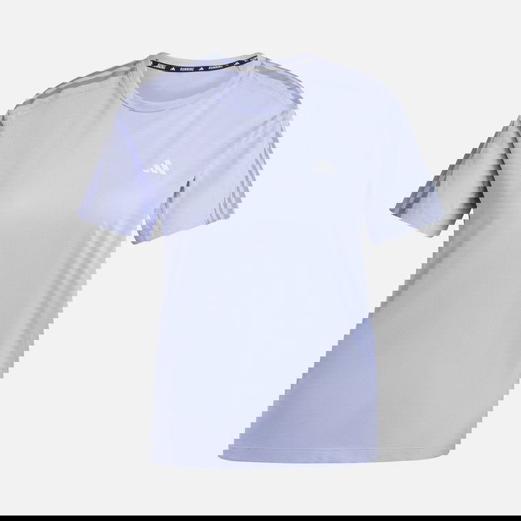 adidas AEROREADY Own the Run 3-Stripes Running Short-Sleeve Kadın Tişört