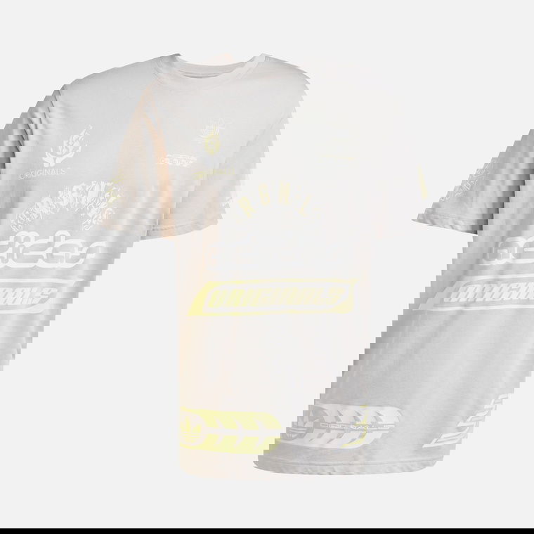 adidas Originals Q12 Sponsor Logo Graphics Loose and Comfortable Cut Short-Sleeve Erkek Tişört