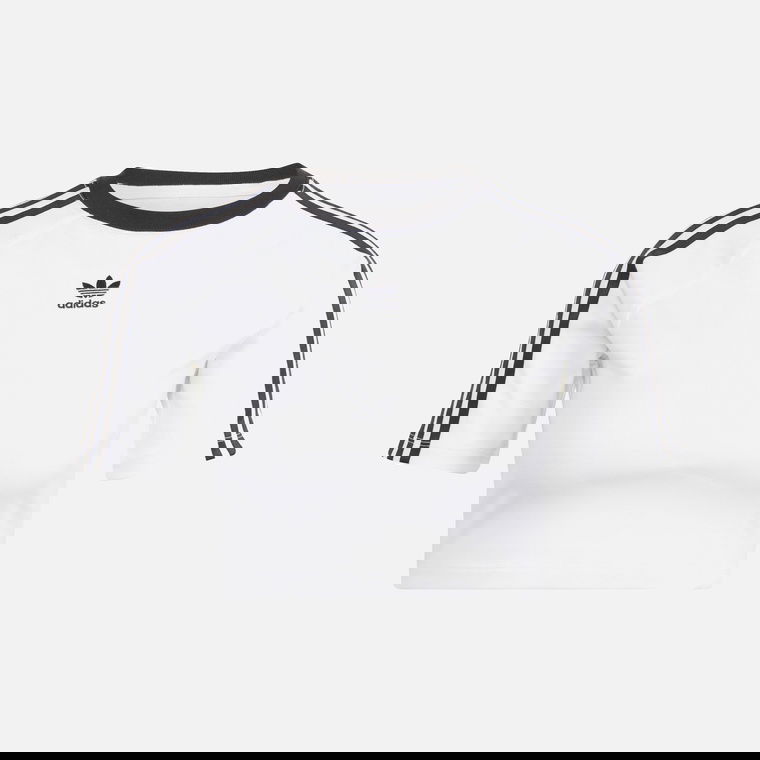 Детская футболка adidas Originals 3-Stripes Baby Slim Cut Crew Neck Cropped Short-Sleeve